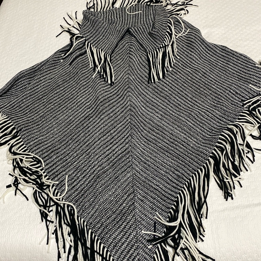 Lightweight knit poncho